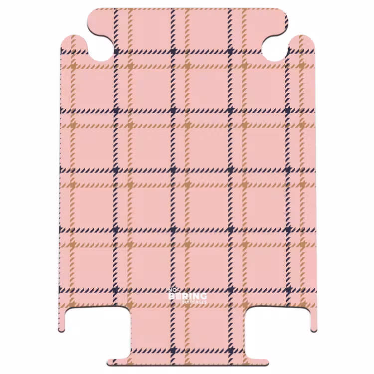 CaseSwap™ - Roze ruitstructuur met bruine en zwarte accenten — 1