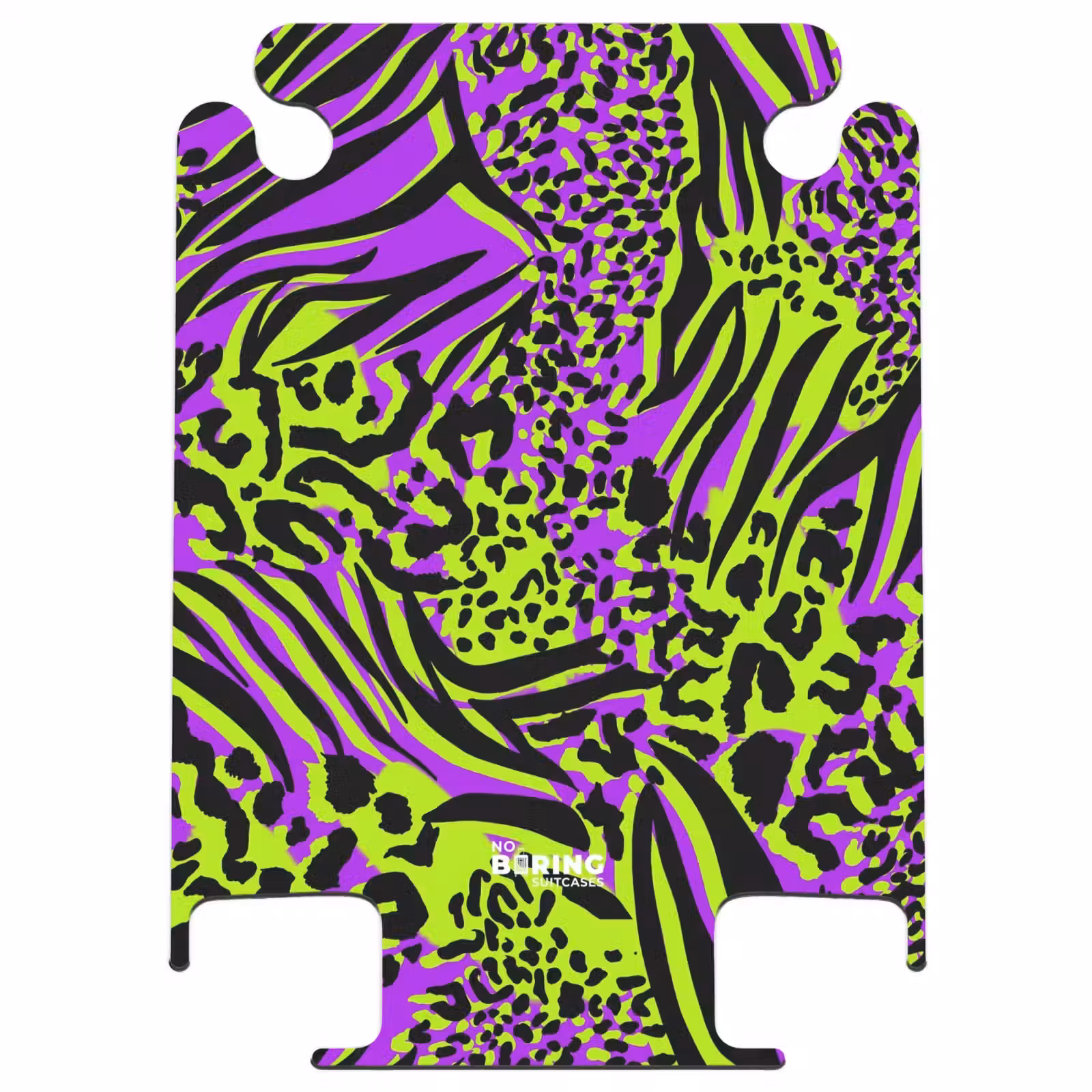 CaseSwap - Wilde dierenprint in paars, limoengroen en zwart — 1