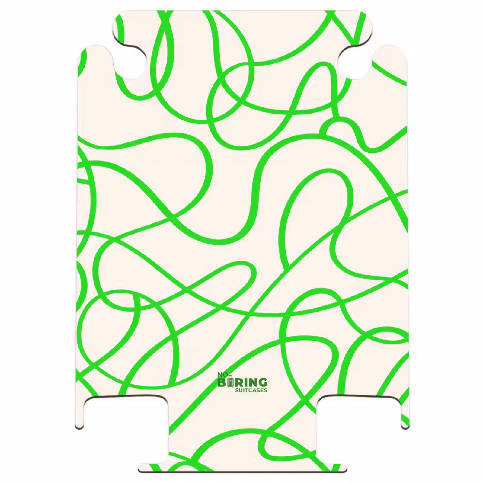 CaseSwap™ - Groene krullijnen op beige — 1