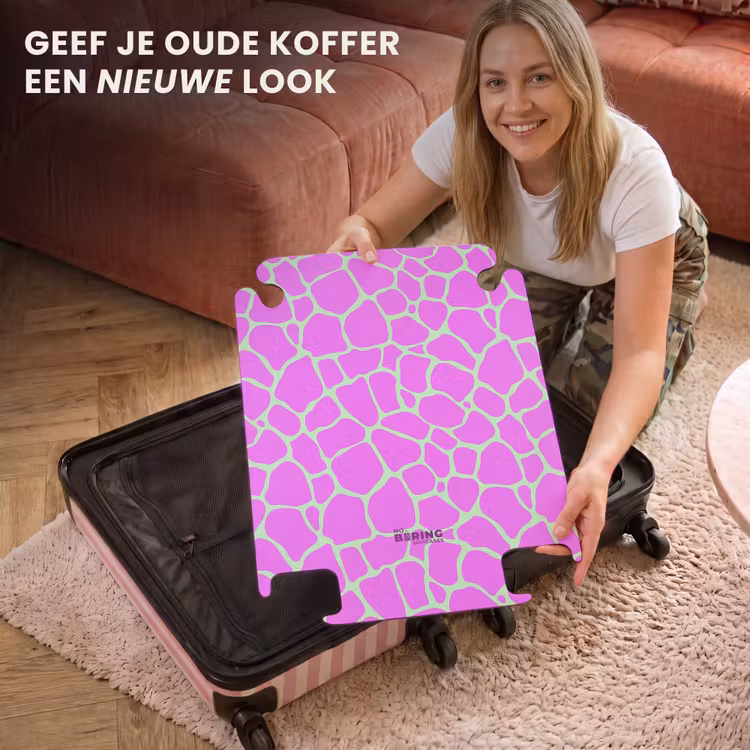 CaseSwap - Giraffeprint in lichtgroen en paars — 3