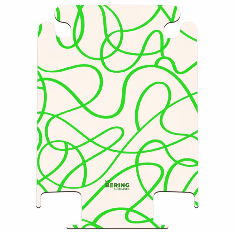 CaseSwap™ - Groene krullijnen op beige — 1