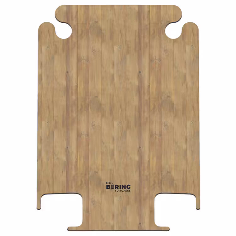 CaseSwap™ - Lichtgele houten planken met rode accenten en noesten — 1