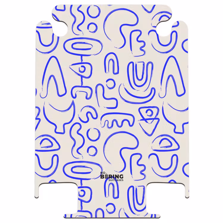 CaseSwap - Blauwe abstracte vormen op beige — 1