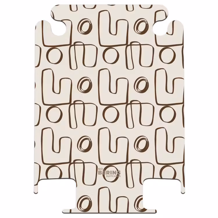 CaseSwap™ - Bruine abstracte lijnen op beige achtergrond — 1