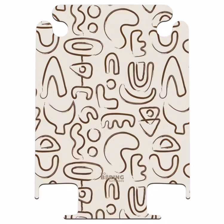 CaseSwap™ - Donkerbruine abstracte vormen op beige — 1