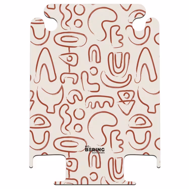 CaseSwap™ - Donkerrode abstracte vormen op beige — 1
