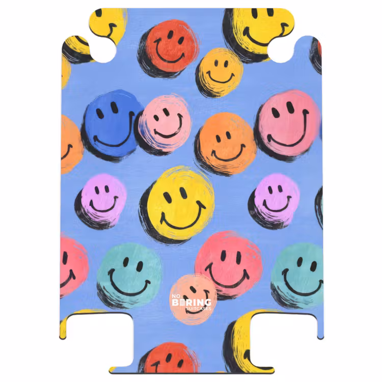 CaseSwap™ - Kleurrijke smiley's op een blauwe achtergrond — 1