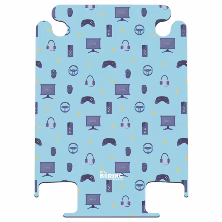 CaseSwap™ - Gamer patroon met spelaccessoires op blauw — 1
