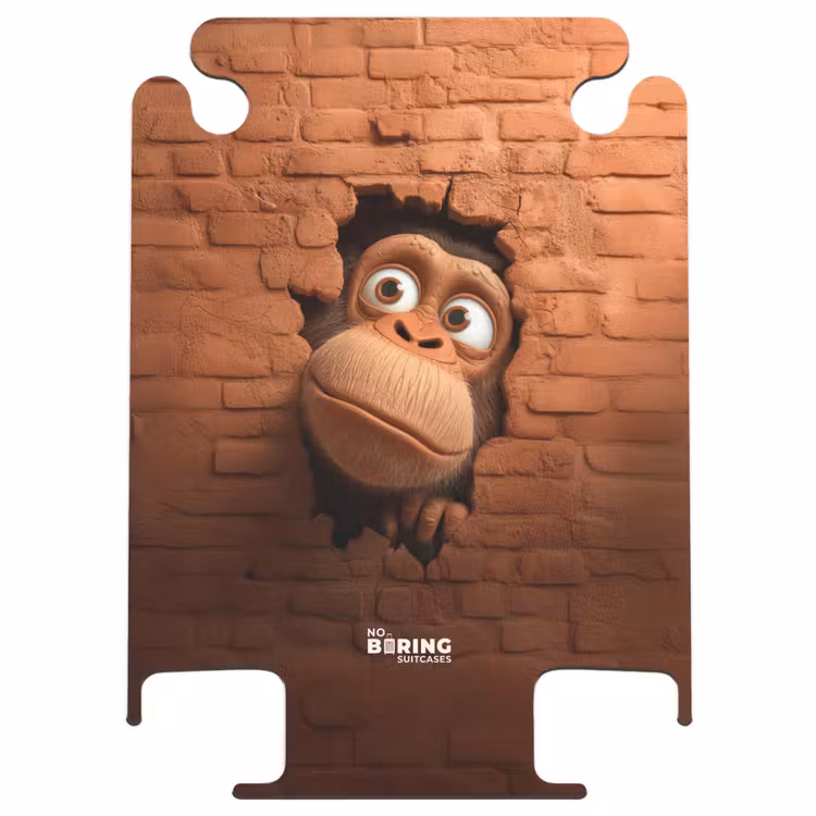 CaseSwap™ - Aap met grote ogen kijkt door gat in bakstenen muur — 1