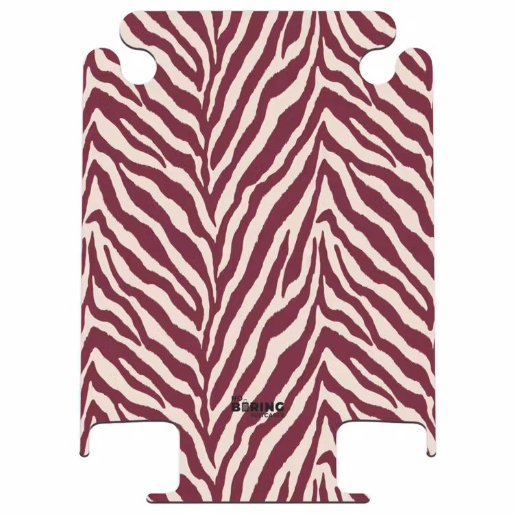 CaseSwap™ - Zebra - Motief - Bordeaux - Rood — 1