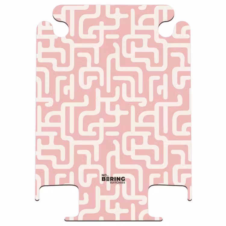 CaseSwap™ - Doolhofpatroon - Roze - Wit - Abstract — 1