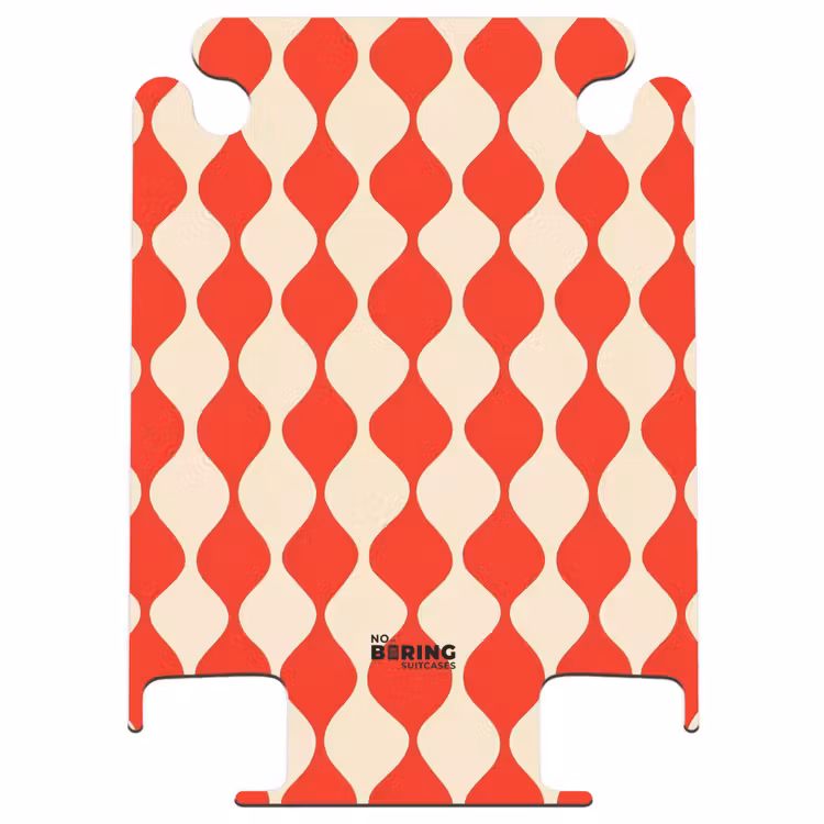 CaseSwap™ - Golvend patroon - Retro - Rood - Beige — 1