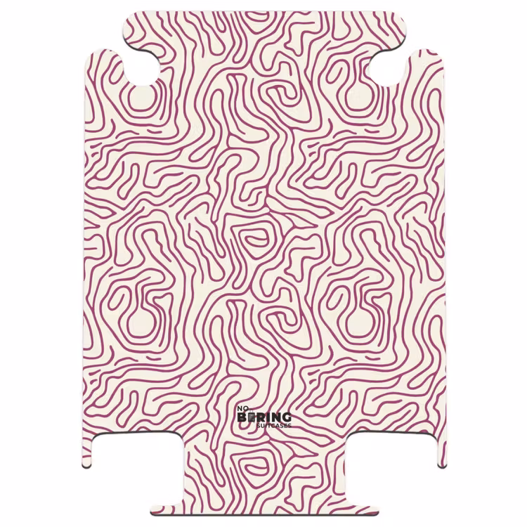 CaseSwap™ - Kronkelende lijn - Magenta - Crème — 1