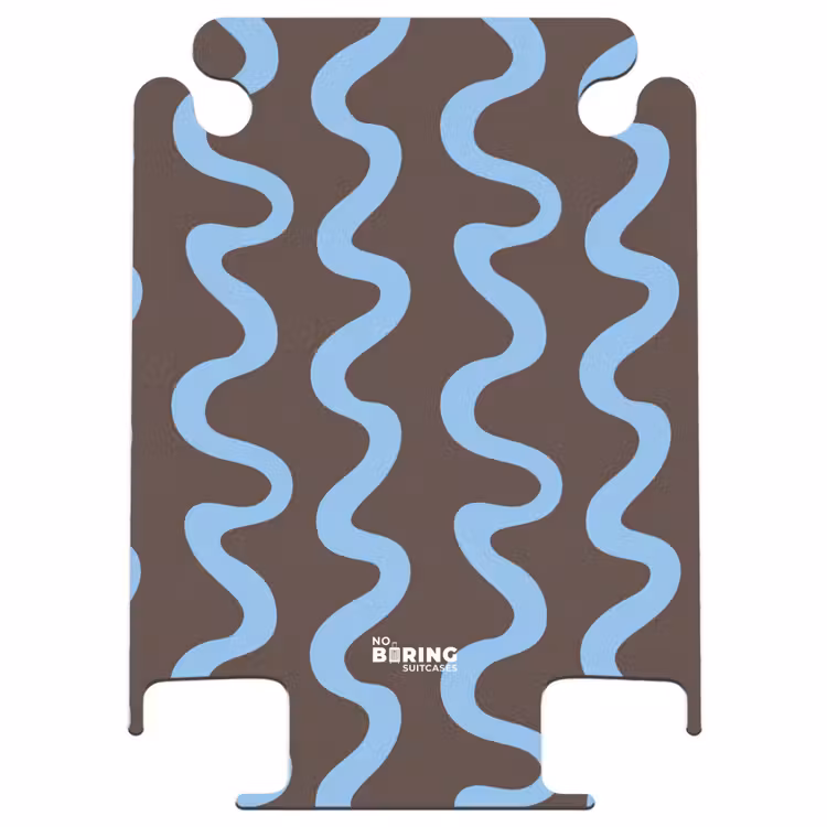 CaseSwap - Kronkelende lijnen - Blauw - Bruin - Minimalistisch — 1