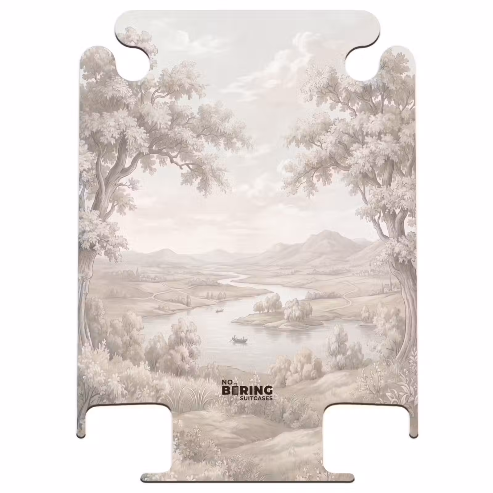 CaseSwap - Rivierlandschap - Bergen - Natuur - Vintage - Beige — 1