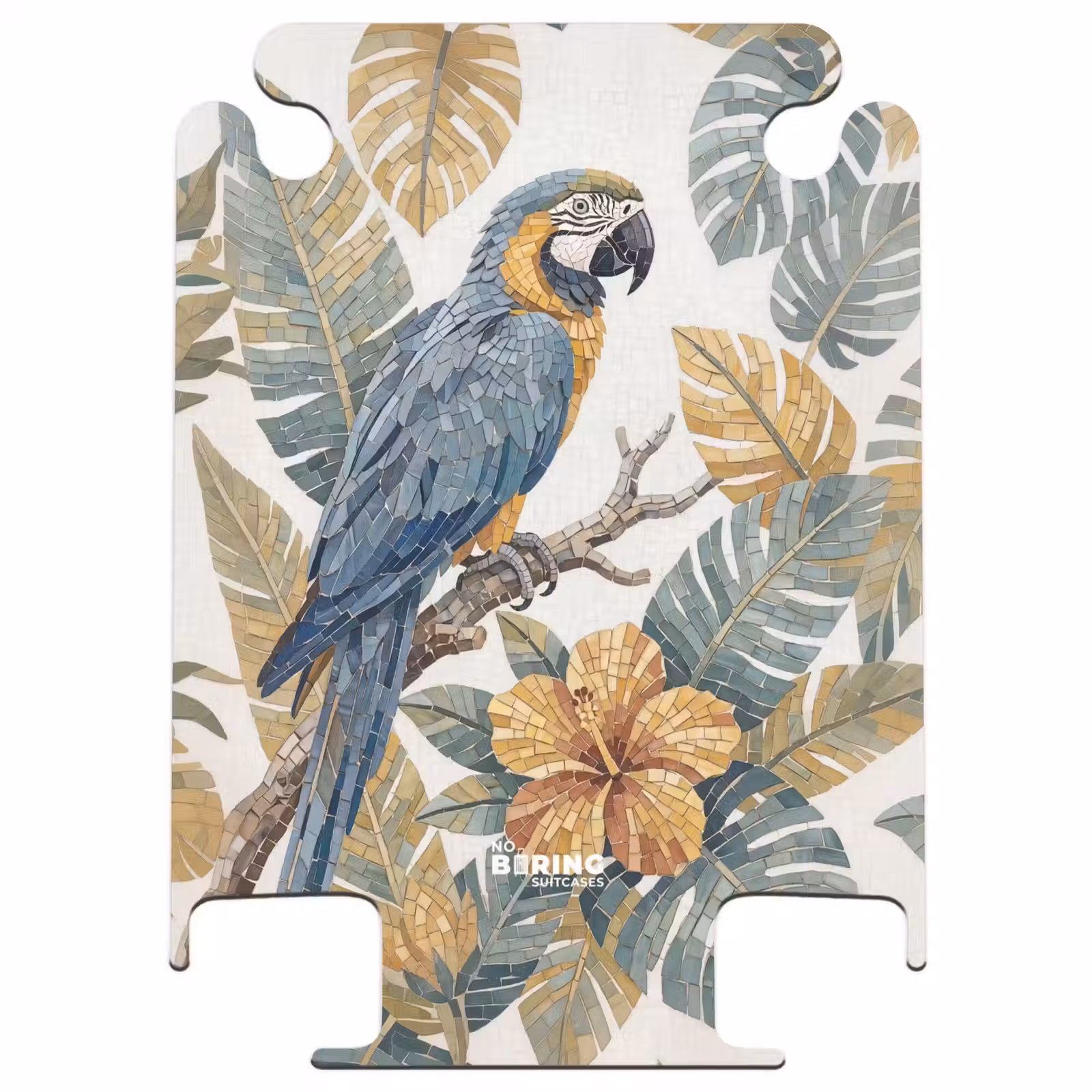 CaseSwap™ - Vogel - Tak - Natuur - Mozaïek - Blauw — 1
