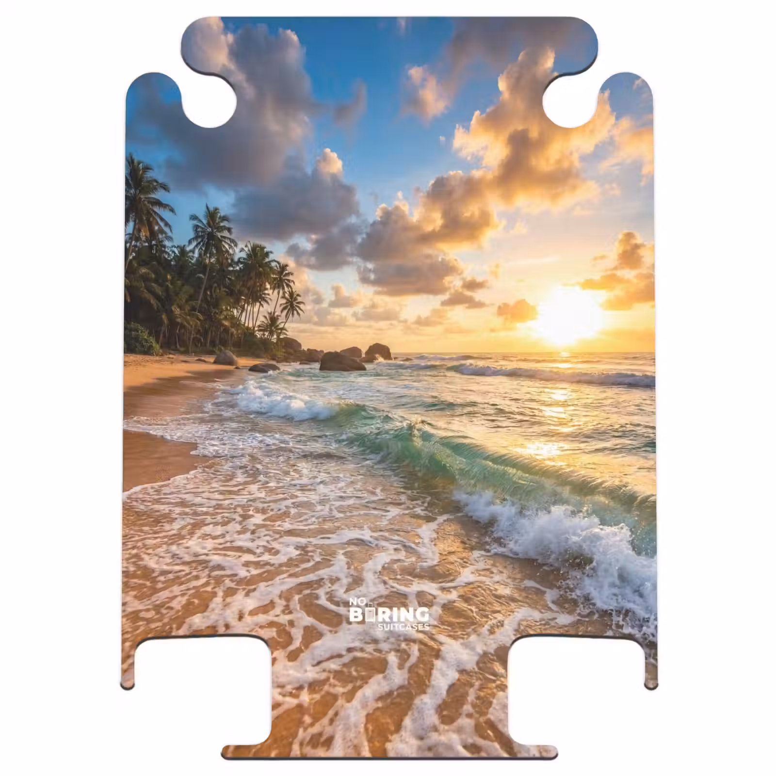 CaseSwap™ - Strand - Zonsondergang - Golven - Natuur - Goud — 1