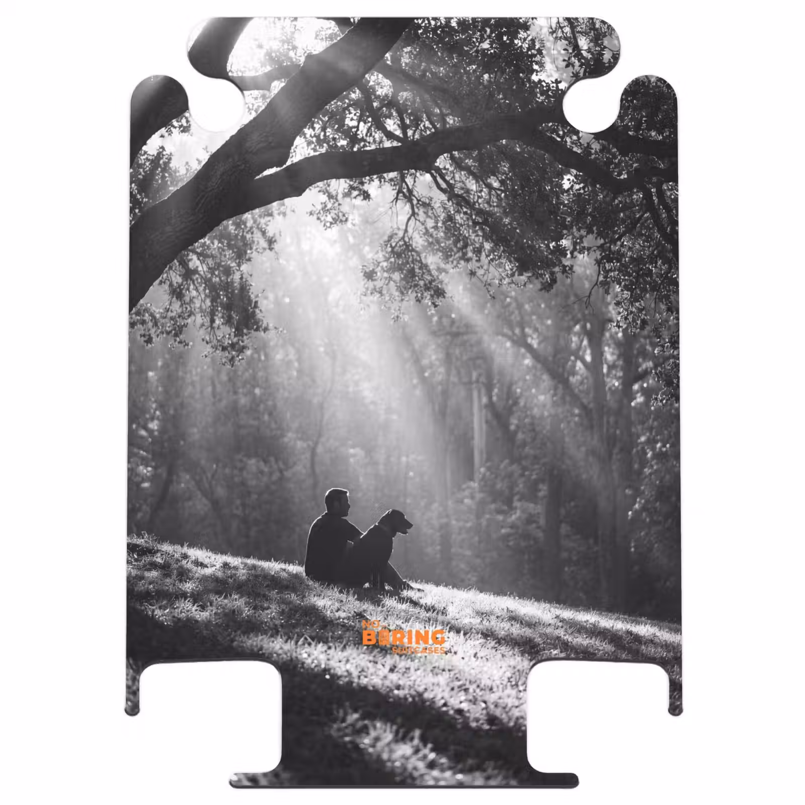 CaseSwap™ - Mens - Hond - Natuur - Zwart-wit - Silhouet — 1
