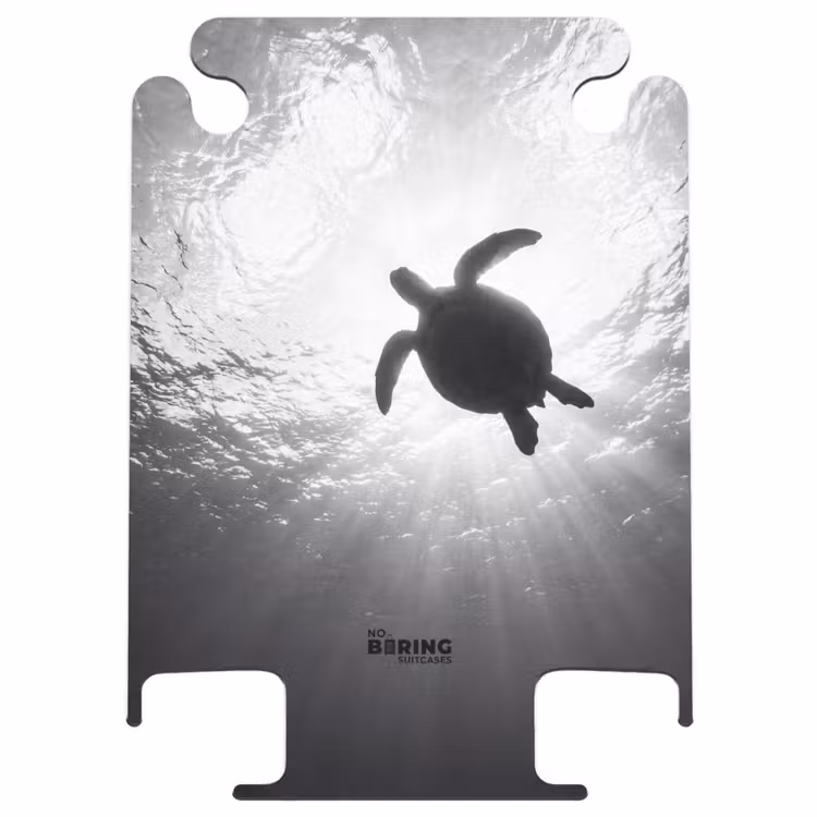 CaseSwap™ - Schildpad - Onderwater - Lichtstralen - Oceaan - Zwart-wit — 1