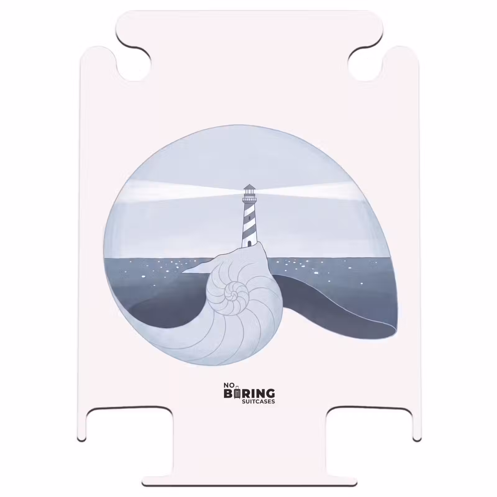 CaseSwap™ - Vuurtoren - Zee - Schelp - Abstract - Blauw — 1