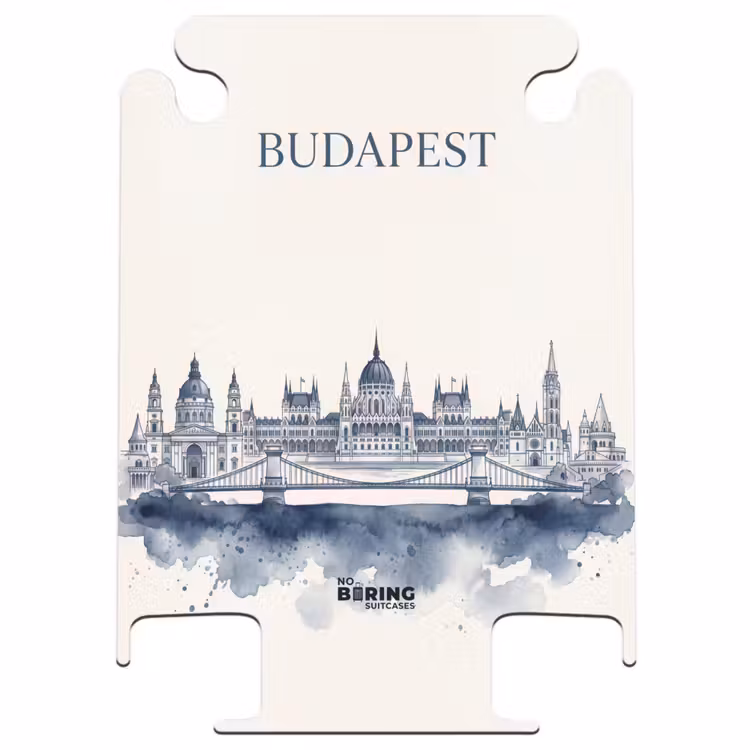 CaseSwap - Boedapest - Skyline - Architectuur - Aquarel - Blauw — 1