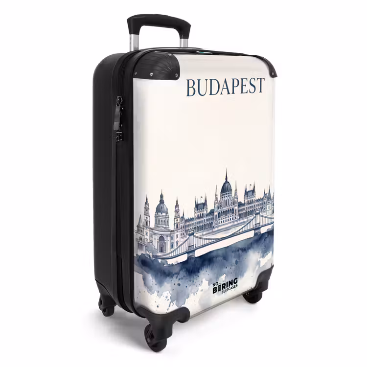 CaseSwap - Boedapest - Skyline - Architectuur - Aquarel - Blauw — 2