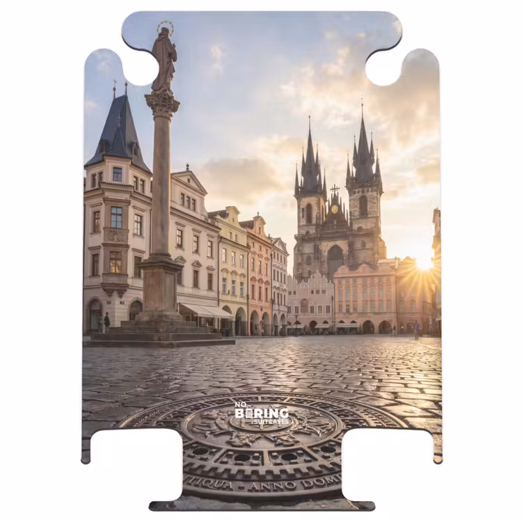 CaseSwap™ - Stad - Praag - Ochtend - Architectuur - Goud — 1