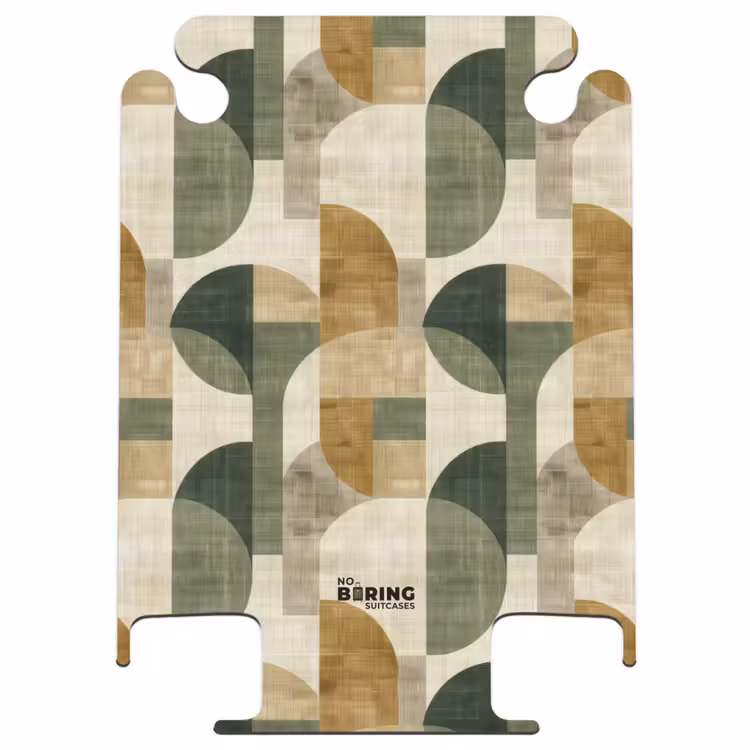 CaseSwap™ - Olijfgroen - Geometrisch - Abstract - Mid-Century - Linnen - Patroon — 1
