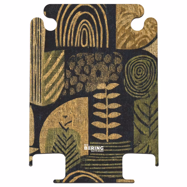 CaseSwap™ - Zwart - Okergeel - Botanisch - Textuur — 1
