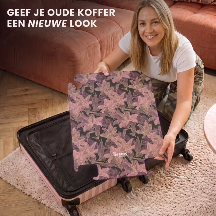 CaseSwap™ - Lelies - Patroon - Paars - Goud — 3