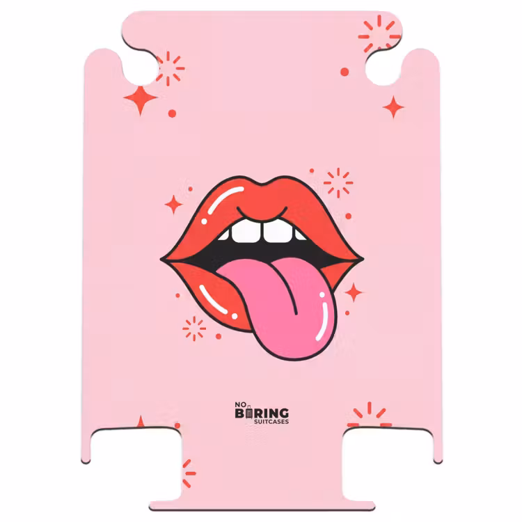 CaseSwap™ - Lippen - Tong - Pop-art - Kleurrijk - Roze — 1