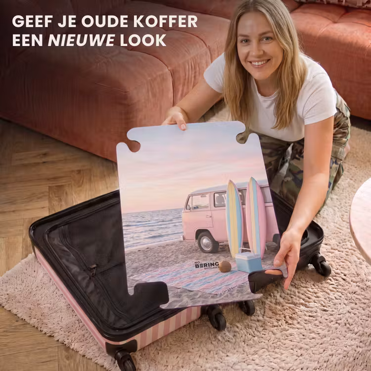 CaseSwap™ - Busje - Strand - Surfplank - Zomer - Roze — 3