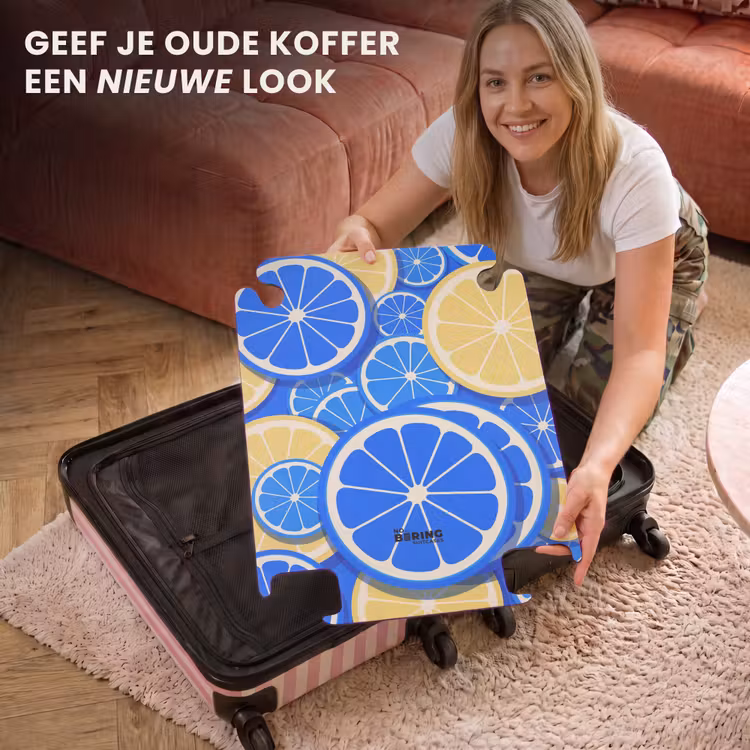 CaseSwap™ - Fruit - Schijven - Patroon - Modern - Blauw - Geel — 3