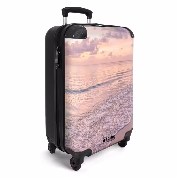 CaseSwap™ - Strand - Zonsondergang - Natuur - Minimalistisch - Roze — 2