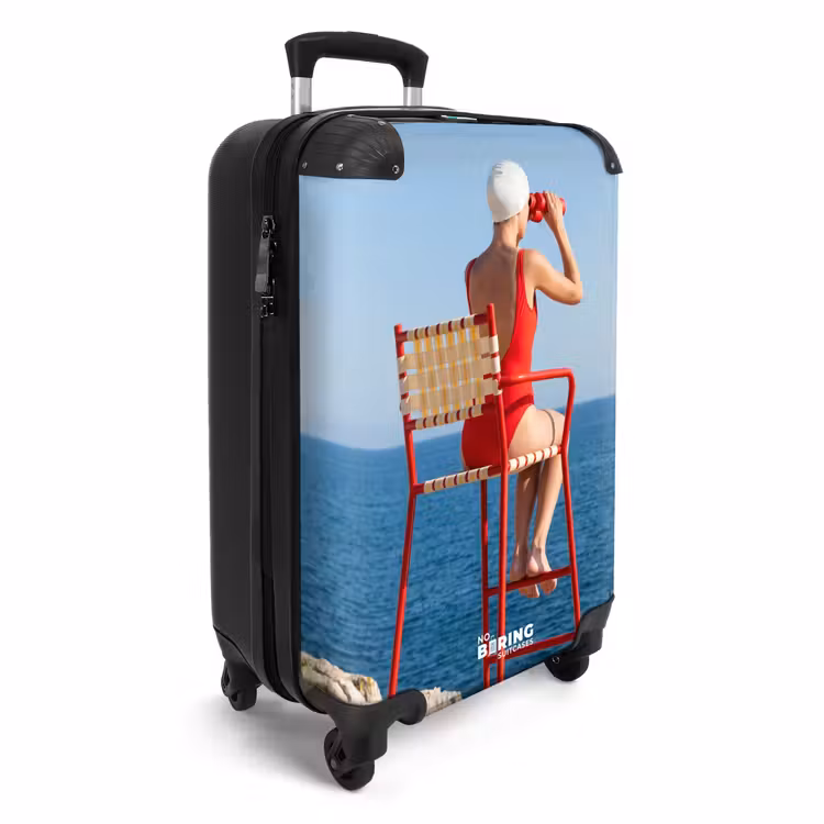 CaseSwap™ - Vrouw - Zee - Kust - Verrekijker - Rood — 2
