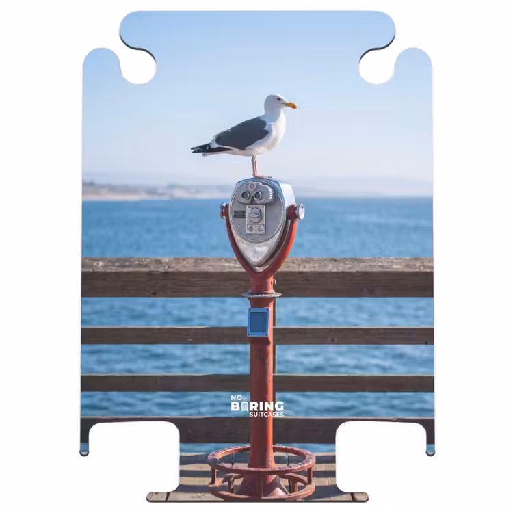 CaseSwap™ - Vogel - Verrekijker - Kust - Zee - Blauw — 1