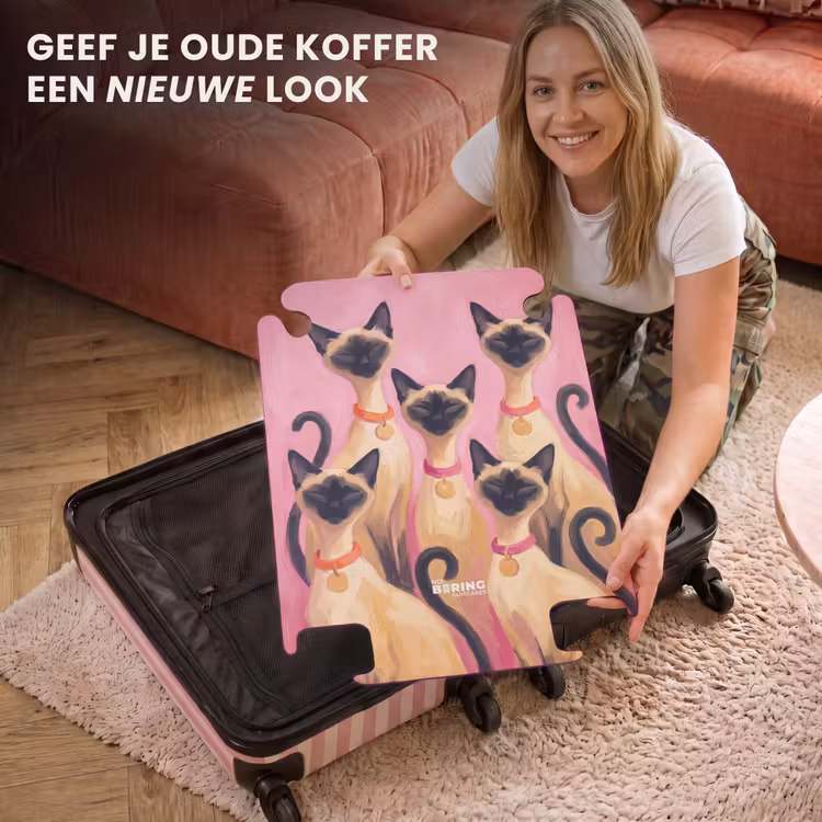 CaseSwap™ - Kat - Groep - Dieren - Modern - Roze — 3