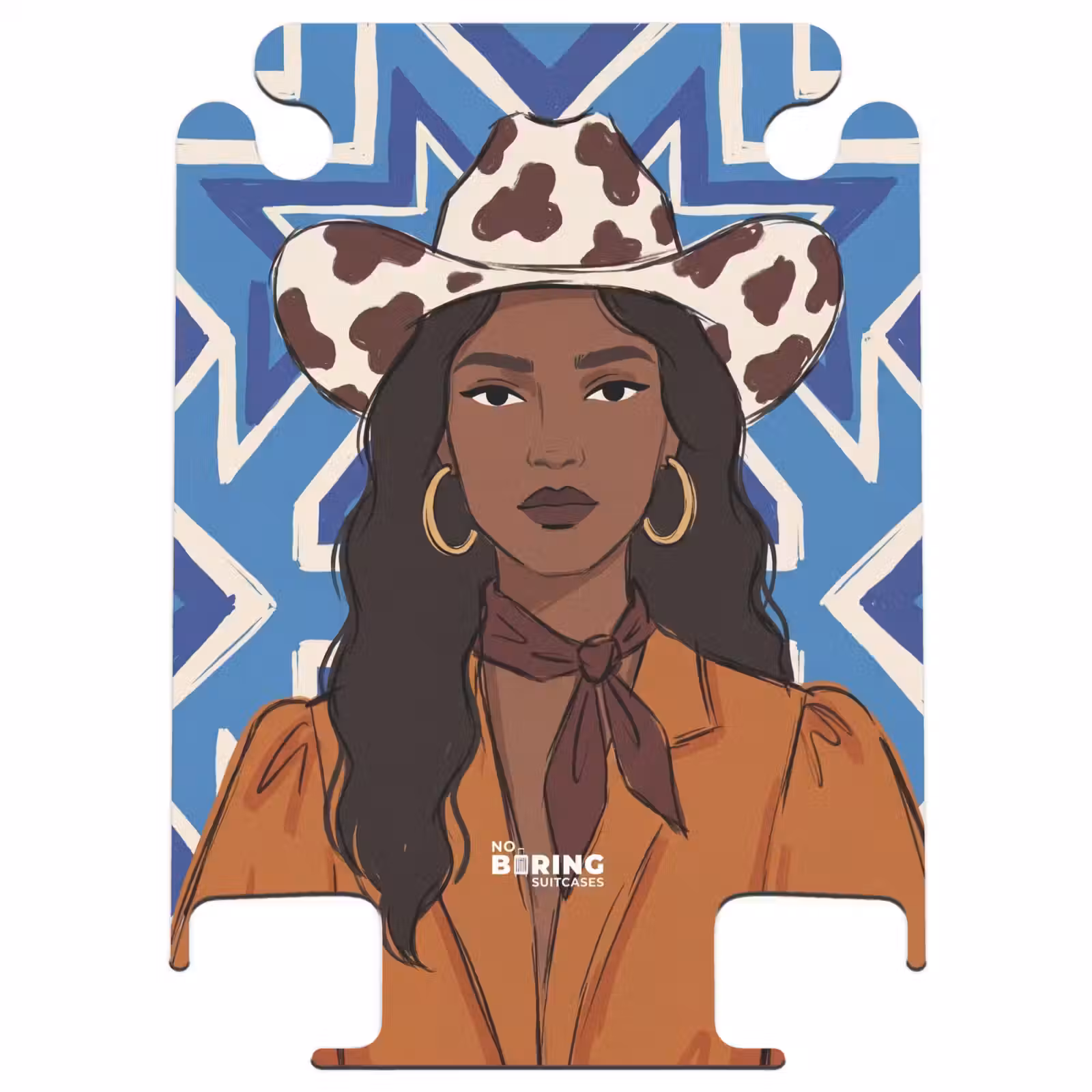 CaseSwap™ - Vrouw - Cowboyhoed - Portret - Modern - Blauw — 1