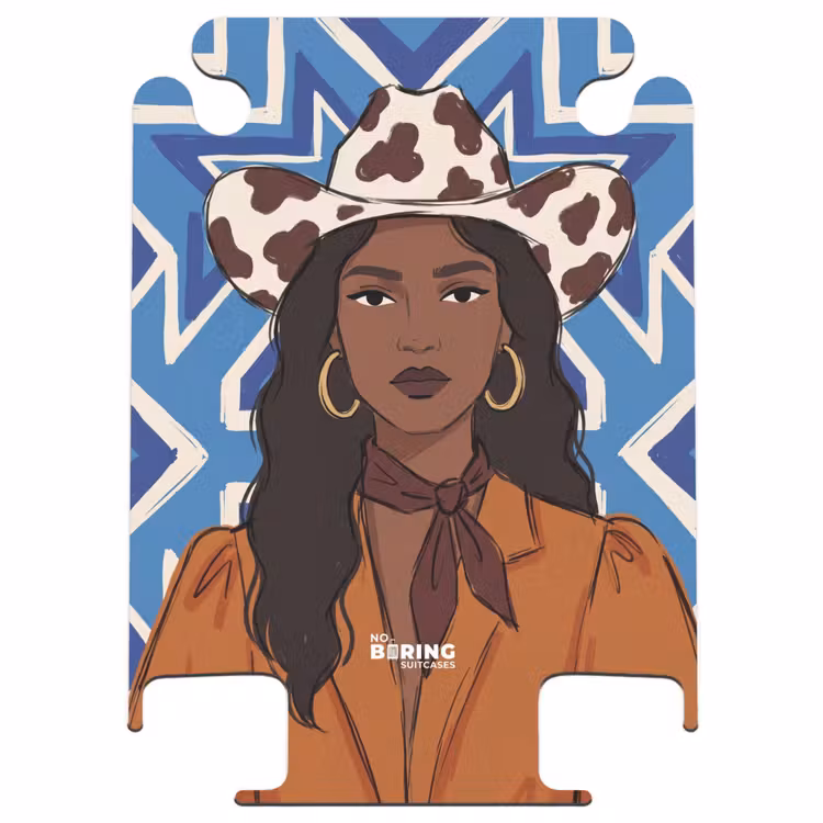 CaseSwap™ - Vrouw - Cowboyhoed - Portret - Modern - Blauw — 1