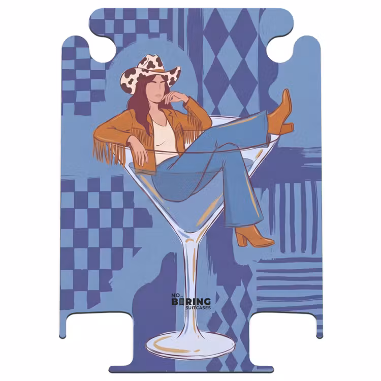CaseSwap - Vrouw - Martini glas - Abstract - Blauw - Kunst — 1