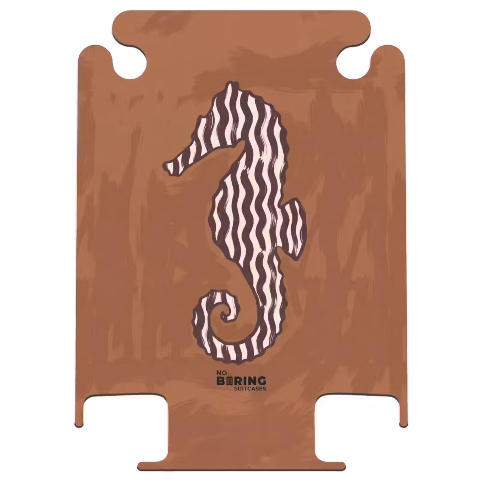 CaseSwap™ - Dieren - Zeepaardje - Abstract - Bruin - Strepen — 1