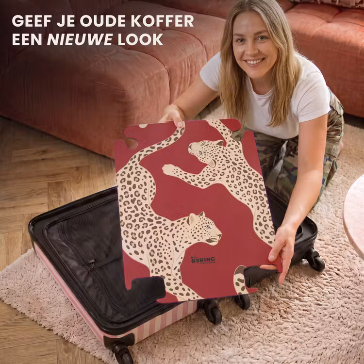 CaseSwap™ - Dieren - Luipaard - Abstract - Rood - Modern — 3