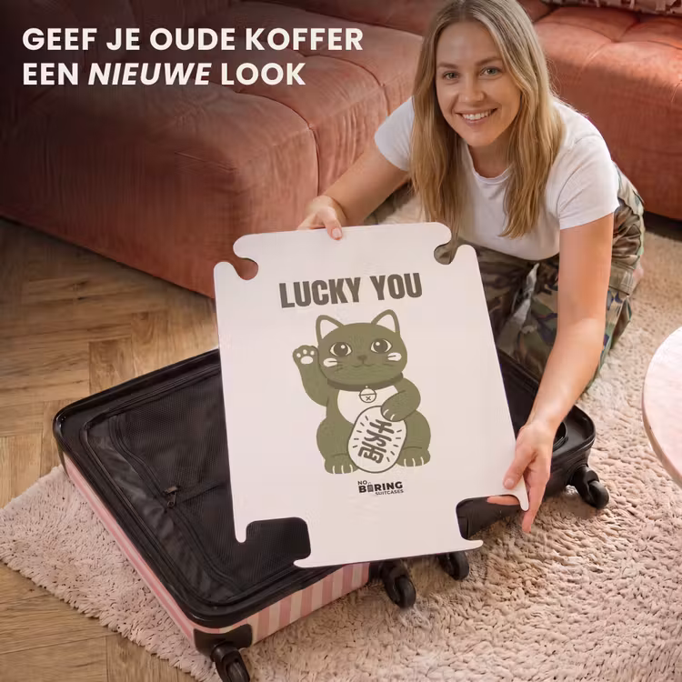 CaseSwap™ - Kat - Geluk - Dieren - Modern - Groen — 3