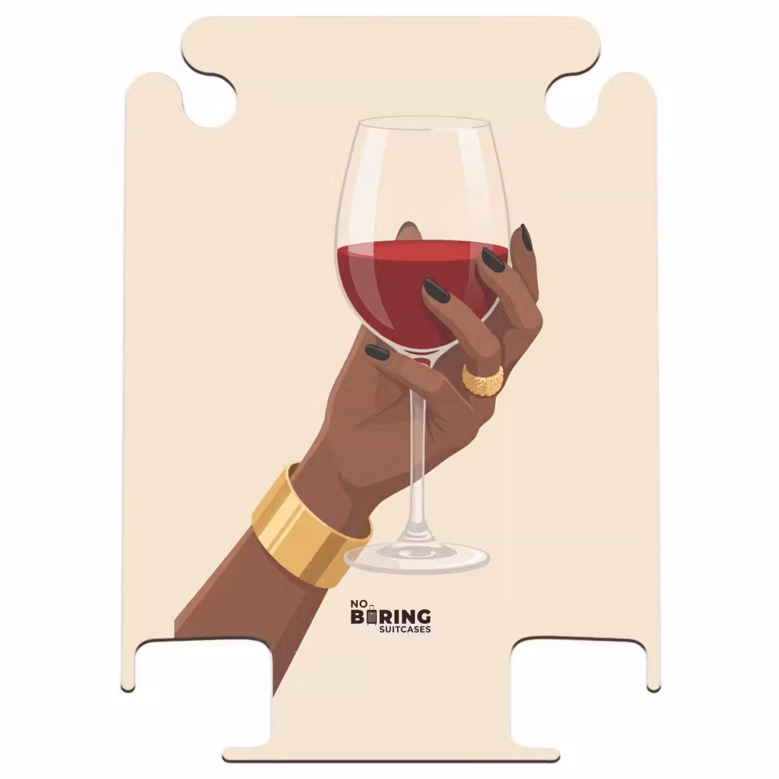 CaseSwap™ - Vrouw - Wijn - Glas - Illustratie - Rood — 1