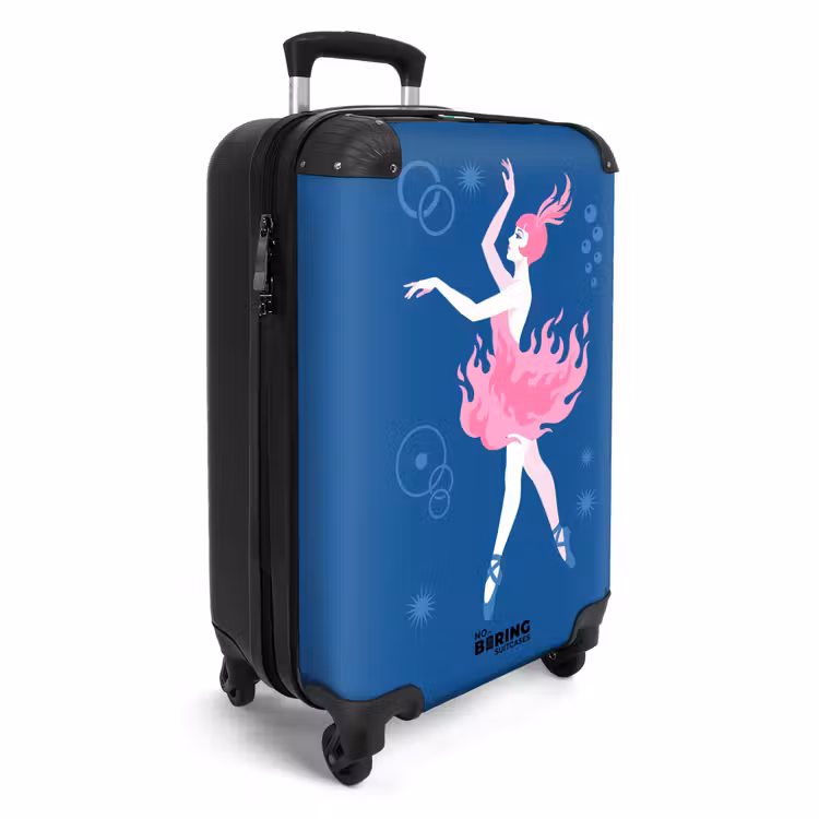 CaseSwap™ - Danseres - Vlammenrok - Abstract - Roze - Blauw — 2