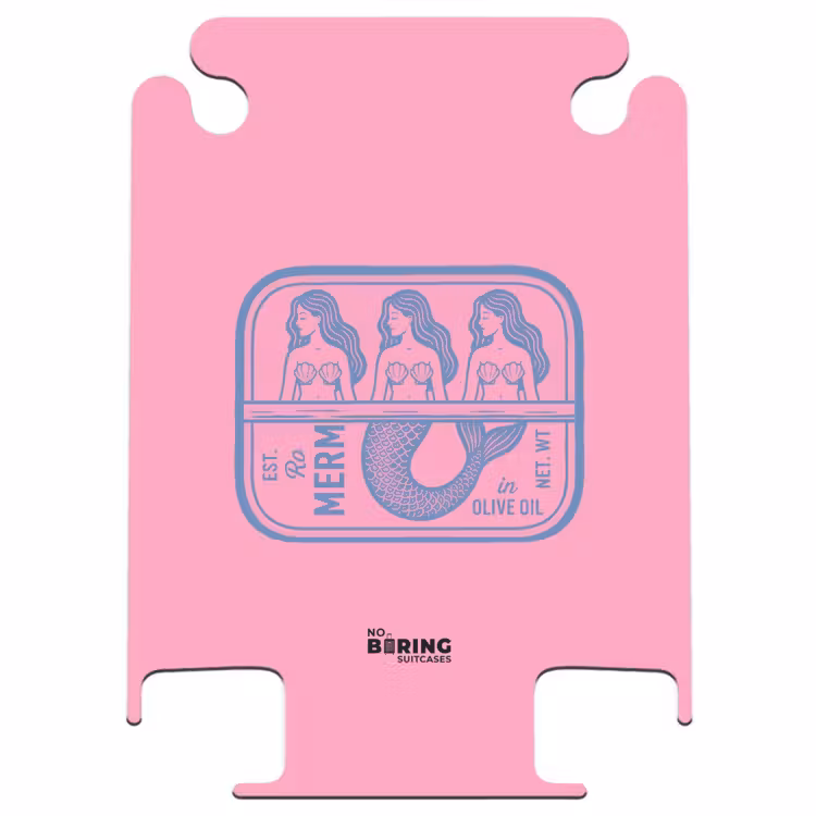 CaseSwap™ - Meermin - Sardineblik - Illustratie - Roze - Retro — 1
