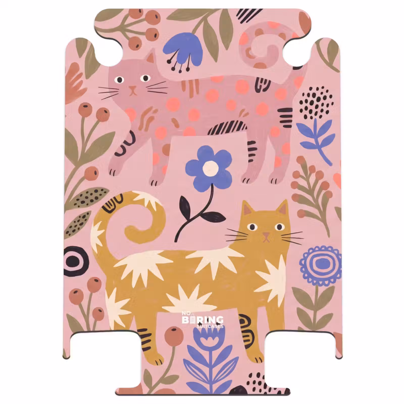 CaseSwap™ - Kat - Bloemen - Dieren - Modern - Roze — 1