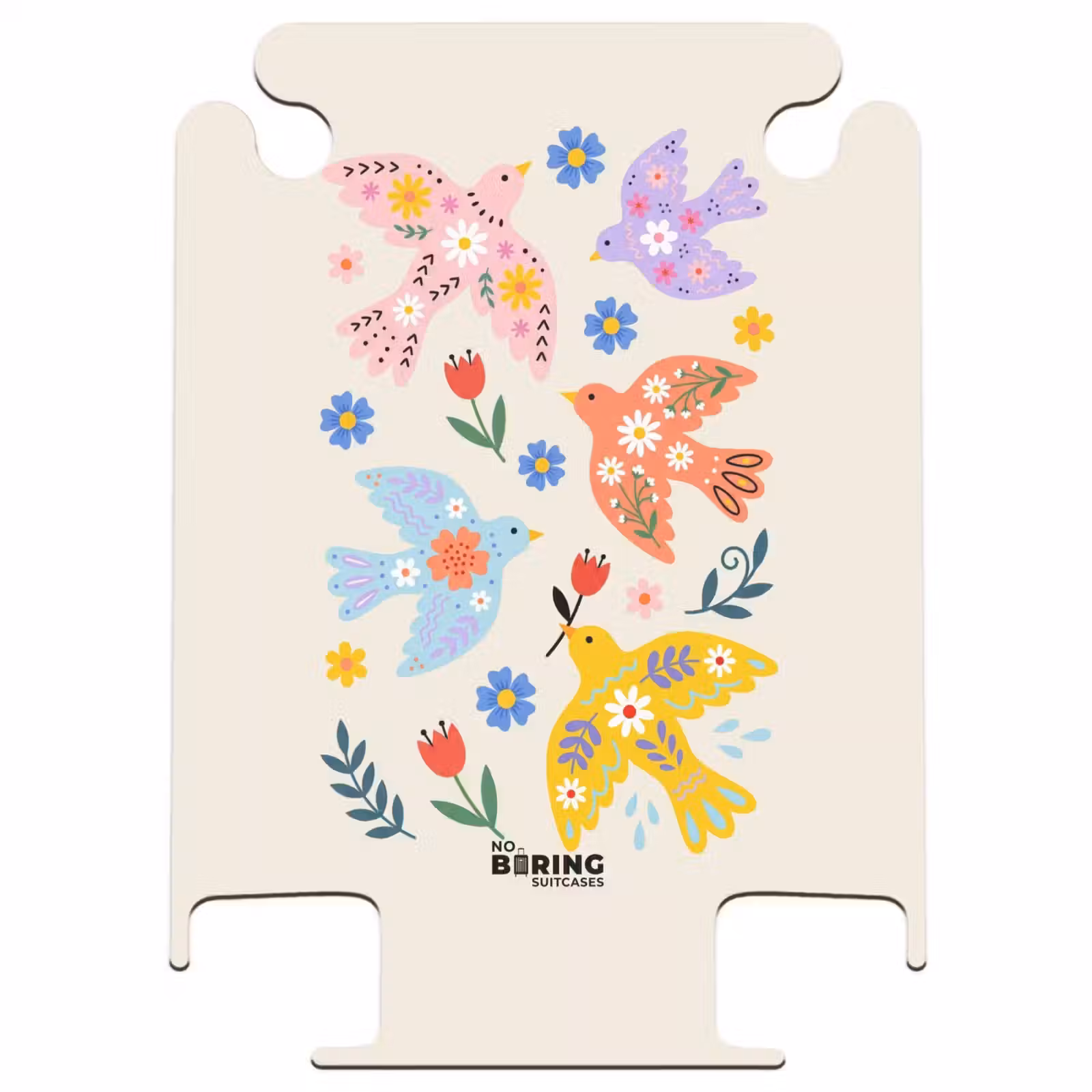 CaseSwap™ - Vogel - Bloemen - Folk - Kleurrijk - Dieren — 1