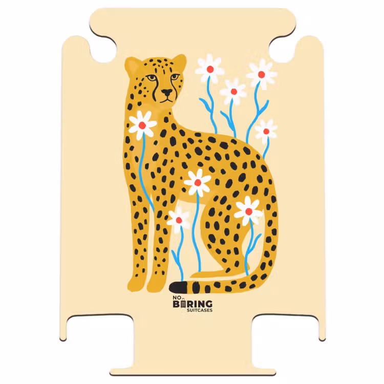 CaseSwap™ - Dieren - Jachtluipaard - Bloemen - Modern - Geel — 1