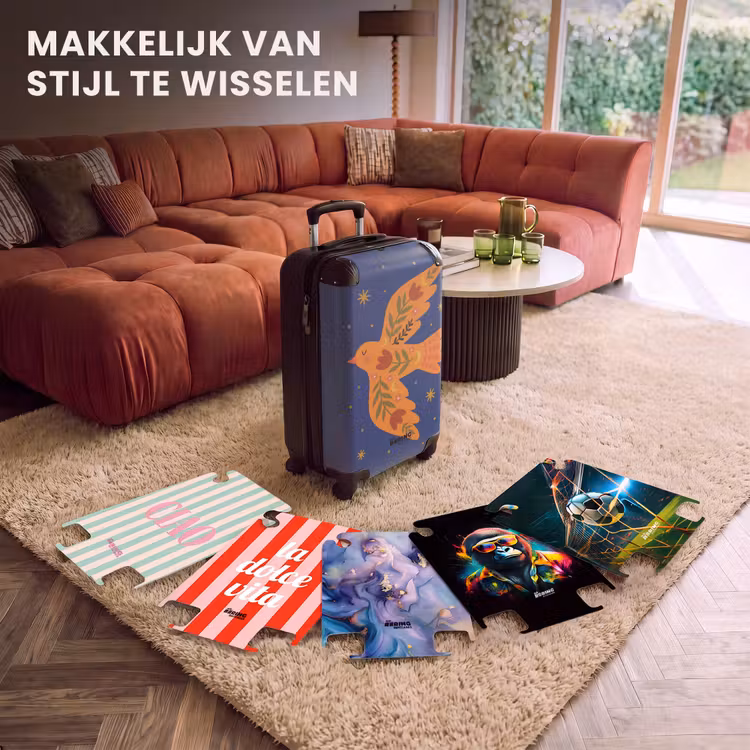 CaseSwap™ - Vogel - Bloemen - Decoratief - Oranje - Blauw — 5